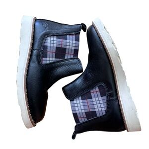 Sonatina Girls Chelsea Style Leather Bootie, Black, Size EU 26